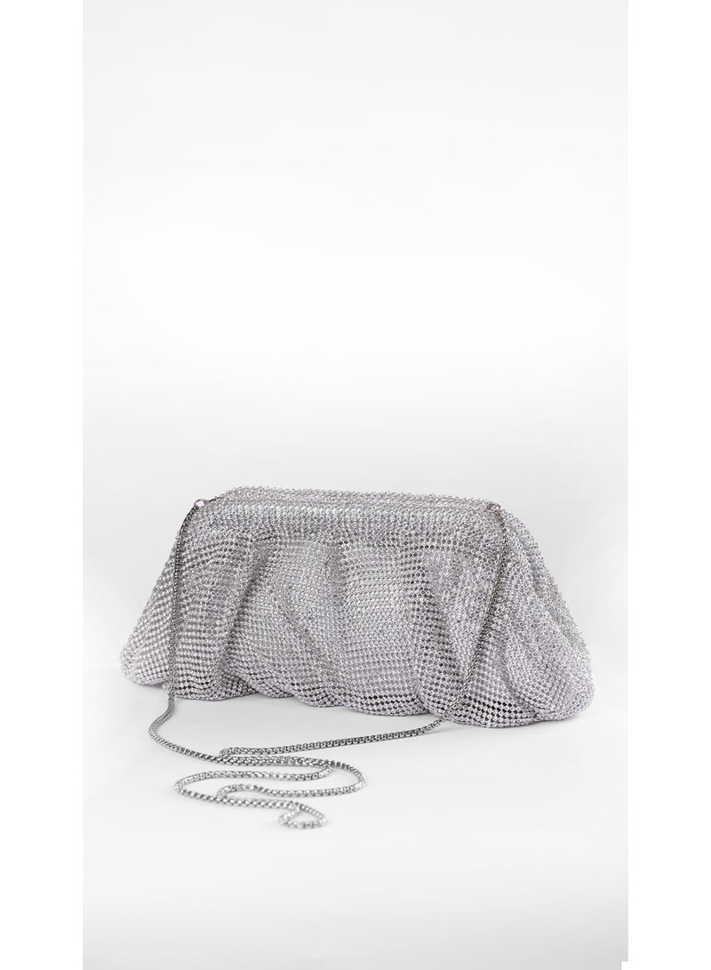 كيفيلي حقيبة كلتش أورورا بطيات كريستالية - Image 4